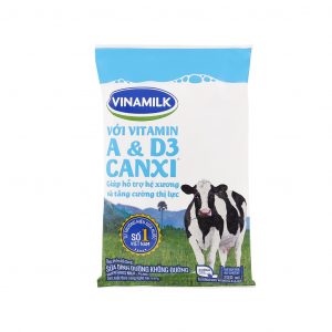 Bịch 220ml sữa tươi không đường Vinamilk